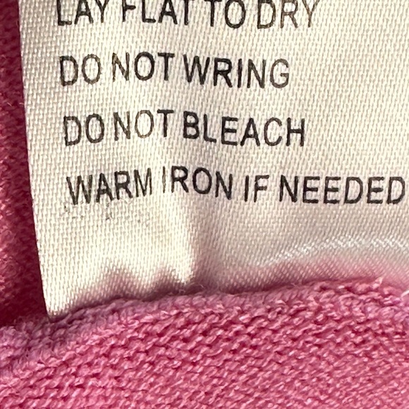 Belldini 3/4 Sleeve Crew Neck 2 Toned Color Block Lightweight Sweater - Pink -XL - Picture 7 of 9